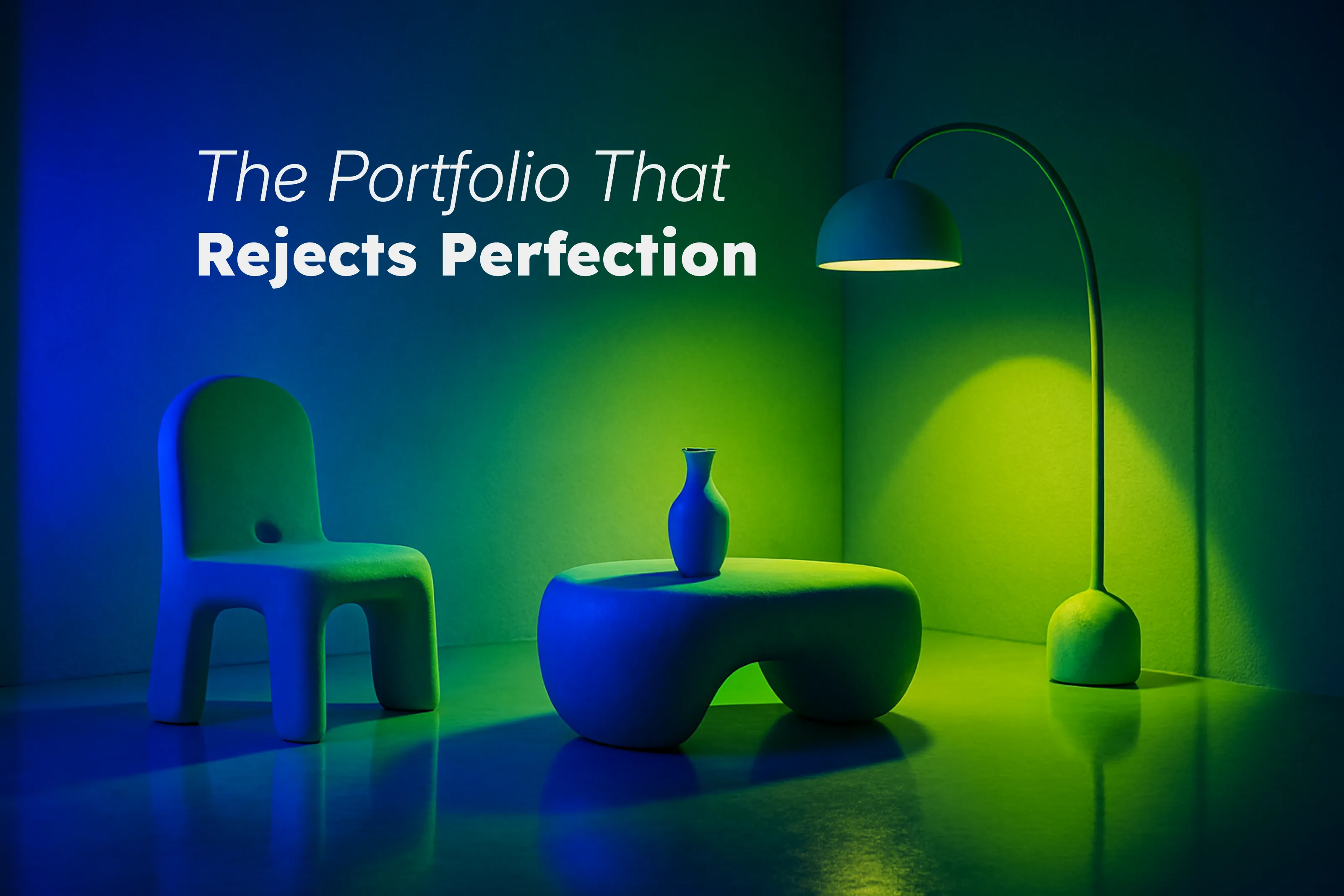 Screenshot of the Neo-Naïve Portfolio model, showcasing raw typography and brutalist layout.